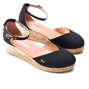VISCATA Organic Cotton Canvas Barcelona Formiga Espadrille Wedge Women's Size 37